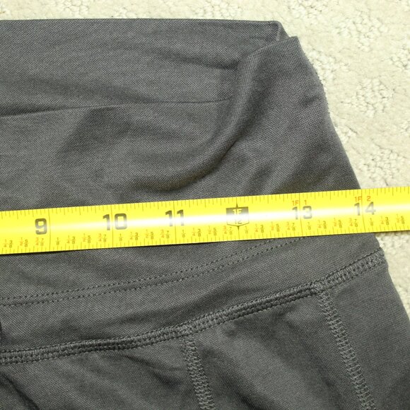 Fabletics Eco Sleek Knit Drawstring Ankle Pants XS Fold Over Waist Dark Gray - Picture 5 of 6